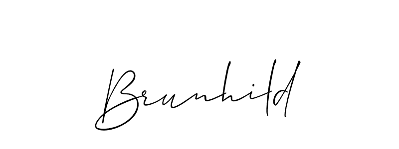 How to make Brunhild name signature. Use Allison_Script style for creating short signs online. This is the latest handwritten sign. Brunhild signature style 2 images and pictures png