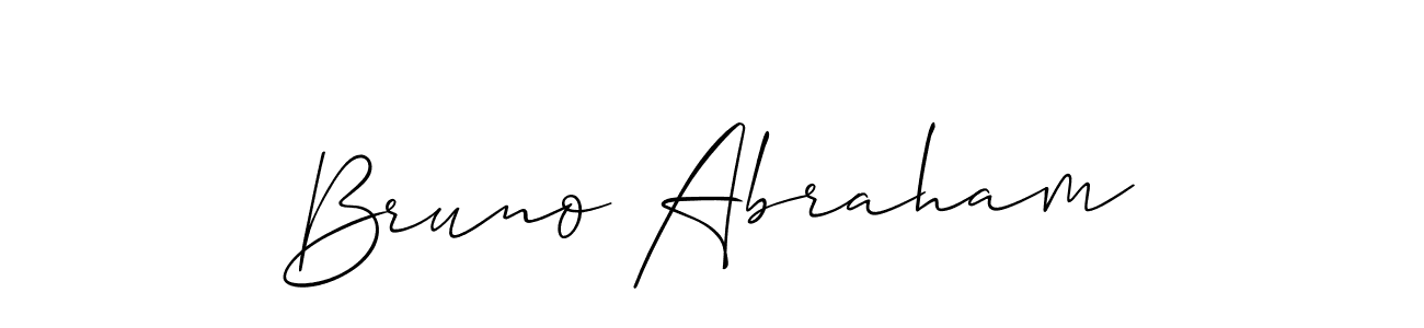 Make a beautiful signature design for name Bruno Abraham. With this signature (Allison_Script) style, you can create a handwritten signature for free. Bruno Abraham signature style 2 images and pictures png