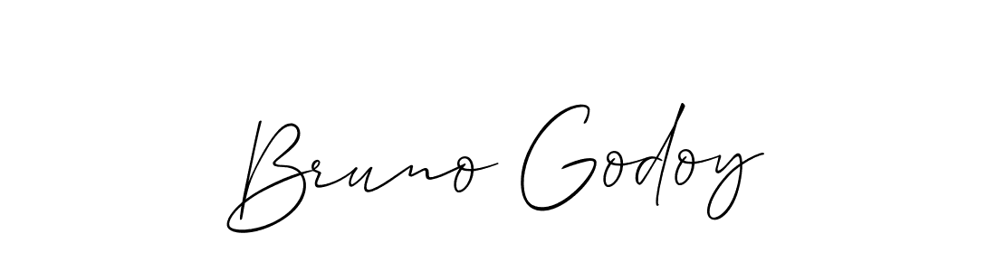 Use a signature maker to create a handwritten signature online. With this signature software, you can design (Allison_Script) your own signature for name Bruno Godoy. Bruno Godoy signature style 2 images and pictures png