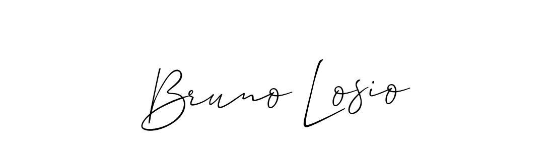 You should practise on your own different ways (Allison_Script) to write your name (Bruno Losio) in signature. don't let someone else do it for you. Bruno Losio signature style 2 images and pictures png