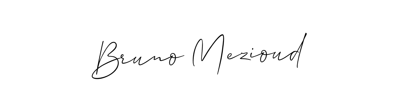 This is the best signature style for the Bruno Mezioud name. Also you like these signature font (Allison_Script). Mix name signature. Bruno Mezioud signature style 2 images and pictures png