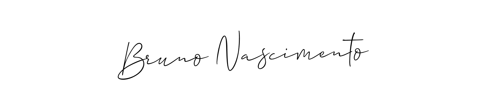 Create a beautiful signature design for name Bruno Nascimento. With this signature (Allison_Script) fonts, you can make a handwritten signature for free. Bruno Nascimento signature style 2 images and pictures png