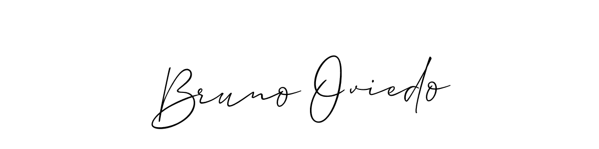 Create a beautiful signature design for name Bruno Oviedo. With this signature (Allison_Script) fonts, you can make a handwritten signature for free. Bruno Oviedo signature style 2 images and pictures png