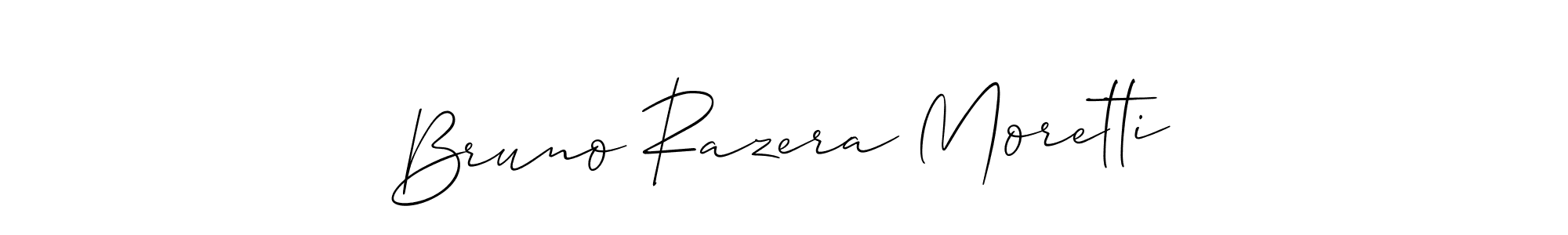 Bruno Razera Moretti stylish signature style. Best Handwritten Sign (Allison_Script) for my name. Handwritten Signature Collection Ideas for my name Bruno Razera Moretti. Bruno Razera Moretti signature style 2 images and pictures png