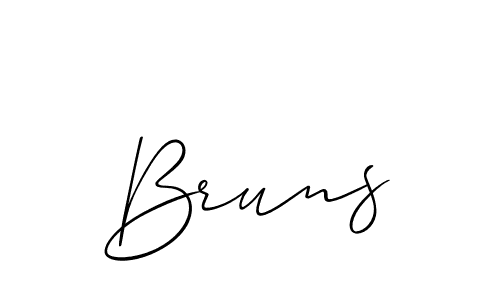 Use a signature maker to create a handwritten signature online. With this signature software, you can design (Allison_Script) your own signature for name Bruns. Bruns signature style 2 images and pictures png