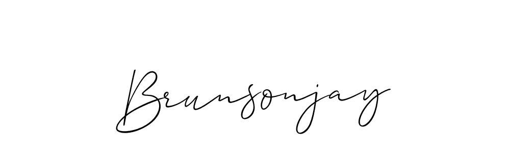 You should practise on your own different ways (Allison_Script) to write your name (Brunsonjay) in signature. don't let someone else do it for you. Brunsonjay signature style 2 images and pictures png