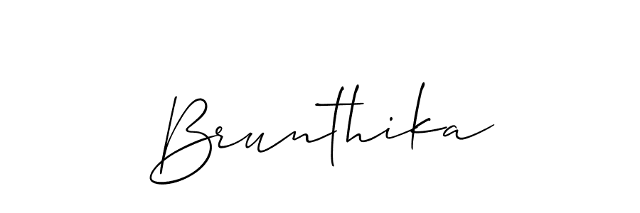 Also You can easily find your signature by using the search form. We will create Brunthika name handwritten signature images for you free of cost using Allison_Script sign style. Brunthika signature style 2 images and pictures png