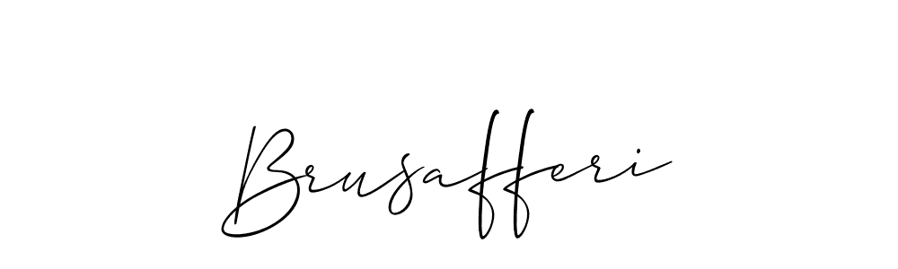 You should practise on your own different ways (Allison_Script) to write your name (Brusafferi) in signature. don't let someone else do it for you. Brusafferi signature style 2 images and pictures png