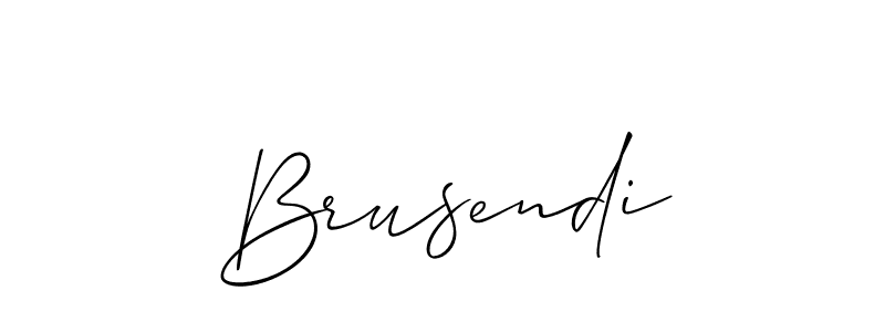 Make a beautiful signature design for name Brusendi. With this signature (Allison_Script) style, you can create a handwritten signature for free. Brusendi signature style 2 images and pictures png