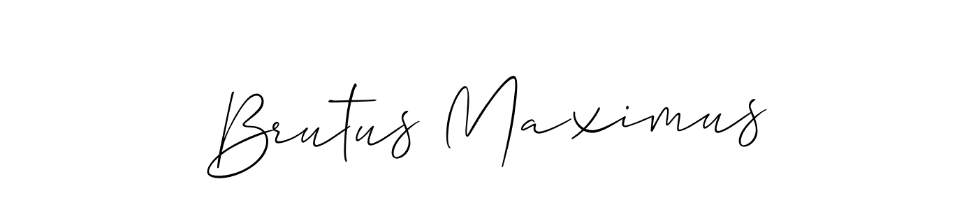 Create a beautiful signature design for name Brutus Maximus. With this signature (Allison_Script) fonts, you can make a handwritten signature for free. Brutus Maximus signature style 2 images and pictures png