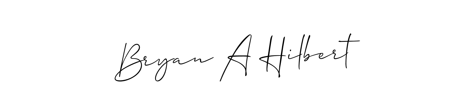 Use a signature maker to create a handwritten signature online. With this signature software, you can design (Allison_Script) your own signature for name Bryan A Hilbert. Bryan A Hilbert signature style 2 images and pictures png