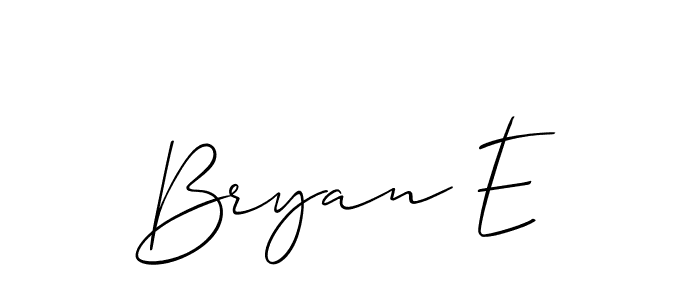 How to make Bryan E signature? Allison_Script is a professional autograph style. Create handwritten signature for Bryan E name. Bryan E signature style 2 images and pictures png