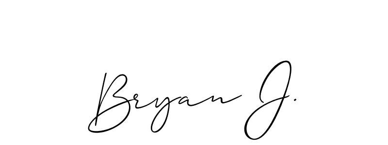 It looks lik you need a new signature style for name Bryan J.. Design unique handwritten (Allison_Script) signature with our free signature maker in just a few clicks. Bryan J. signature style 2 images and pictures png