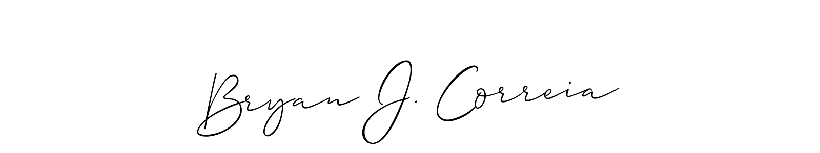 It looks lik you need a new signature style for name Bryan J. Correia. Design unique handwritten (Allison_Script) signature with our free signature maker in just a few clicks. Bryan J. Correia signature style 2 images and pictures png