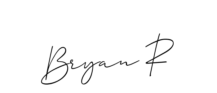 It looks lik you need a new signature style for name Bryan R. Design unique handwritten (Allison_Script) signature with our free signature maker in just a few clicks. Bryan R signature style 2 images and pictures png