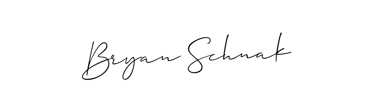 Use a signature maker to create a handwritten signature online. With this signature software, you can design (Allison_Script) your own signature for name Bryan Schnak. Bryan Schnak signature style 2 images and pictures png