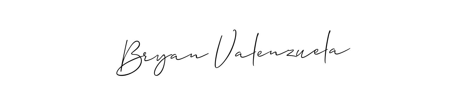 Bryan Valenzuela stylish signature style. Best Handwritten Sign (Allison_Script) for my name. Handwritten Signature Collection Ideas for my name Bryan Valenzuela. Bryan Valenzuela signature style 2 images and pictures png