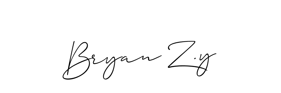 Also You can easily find your signature by using the search form. We will create Bryan Z.y name handwritten signature images for you free of cost using Allison_Script sign style. Bryan Z.y signature style 2 images and pictures png