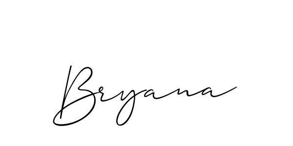 The best way (Allison_Script) to make a short signature is to pick only two or three words in your name. The name Bryana include a total of six letters. For converting this name. Bryana signature style 2 images and pictures png