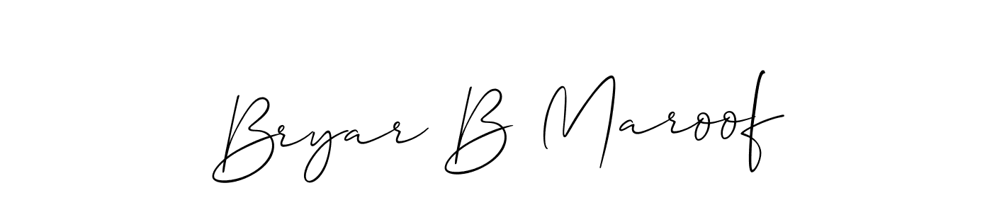See photos of Bryar B Maroof official signature by Spectra . Check more albums & portfolios. Read reviews & check more about Allison_Script font. Bryar B Maroof signature style 2 images and pictures png