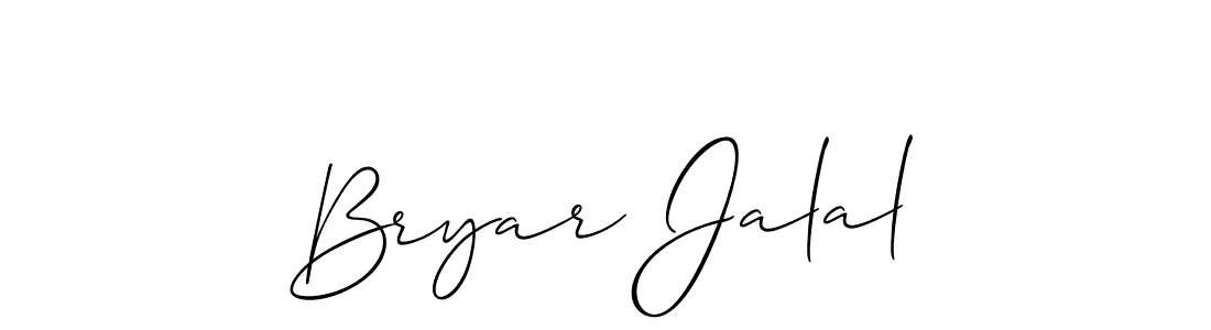 Similarly Allison_Script is the best handwritten signature design. Signature creator online .You can use it as an online autograph creator for name Bryar Jalal. Bryar Jalal signature style 2 images and pictures png