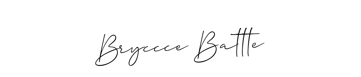 Allison_Script is a professional signature style that is perfect for those who want to add a touch of class to their signature. It is also a great choice for those who want to make their signature more unique. Get Bryccce Battte name to fancy signature for free. Bryccce Battte signature style 2 images and pictures png