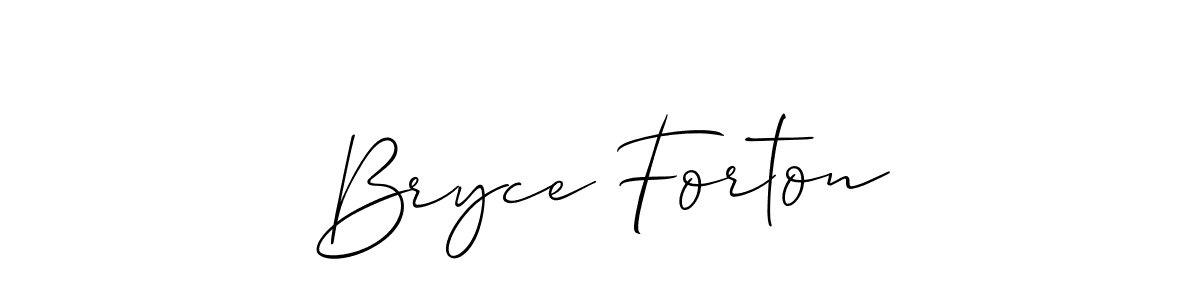 It looks lik you need a new signature style for name Bryce Forton. Design unique handwritten (Allison_Script) signature with our free signature maker in just a few clicks. Bryce Forton signature style 2 images and pictures png