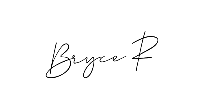 Create a beautiful signature design for name Bryce R. With this signature (Allison_Script) fonts, you can make a handwritten signature for free. Bryce R signature style 2 images and pictures png