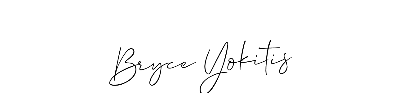 How to make Bryce Yokitis name signature. Use Allison_Script style for creating short signs online. This is the latest handwritten sign. Bryce Yokitis signature style 2 images and pictures png