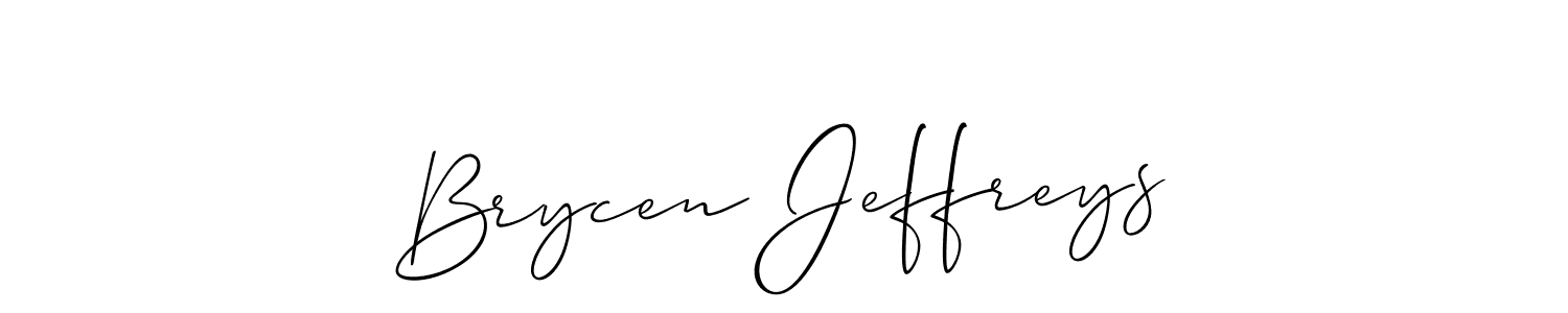 Brycen Jeffreys stylish signature style. Best Handwritten Sign (Allison_Script) for my name. Handwritten Signature Collection Ideas for my name Brycen Jeffreys. Brycen Jeffreys signature style 2 images and pictures png