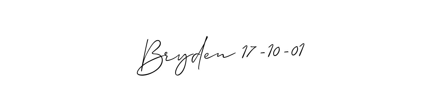 Create a beautiful signature design for name Bryden 17-10-01. With this signature (Allison_Script) fonts, you can make a handwritten signature for free. Bryden 17-10-01 signature style 2 images and pictures png