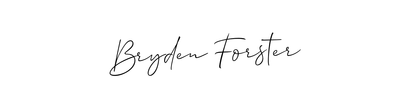 It looks lik you need a new signature style for name Bryden Forster. Design unique handwritten (Allison_Script) signature with our free signature maker in just a few clicks. Bryden Forster signature style 2 images and pictures png
