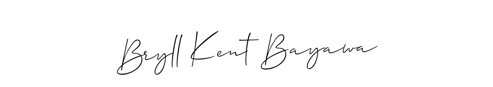 This is the best signature style for the Bryll Kent Bayawa name. Also you like these signature font (Allison_Script). Mix name signature. Bryll Kent Bayawa signature style 2 images and pictures png