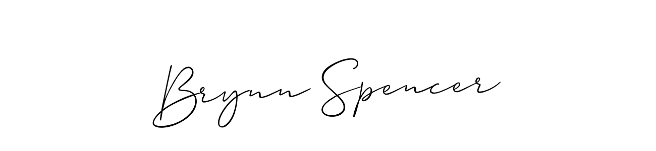 The best way (Allison_Script) to make a short signature is to pick only two or three words in your name. The name Brynn Spencer include a total of six letters. For converting this name. Brynn Spencer signature style 2 images and pictures png