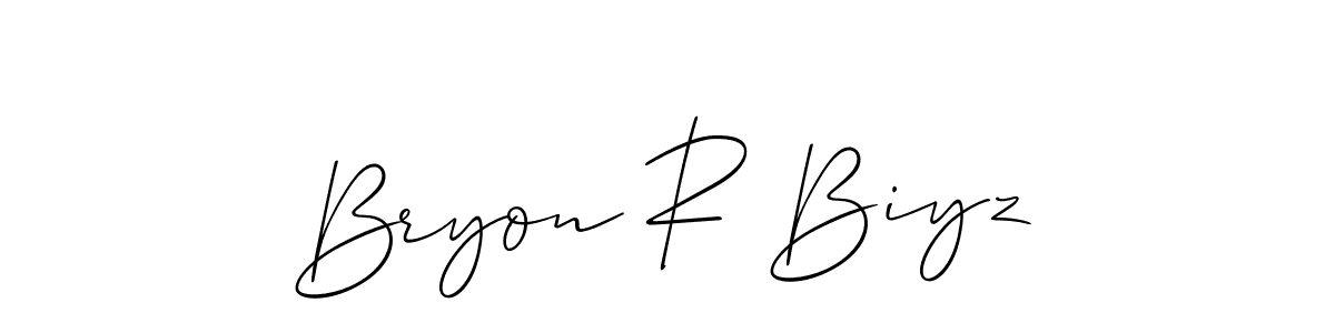 Similarly Allison_Script is the best handwritten signature design. Signature creator online .You can use it as an online autograph creator for name Bryon R Biyz. Bryon R Biyz signature style 2 images and pictures png