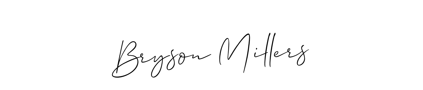 if you are searching for the best signature style for your name Bryson Millers. so please give up your signature search. here we have designed multiple signature styles  using Allison_Script. Bryson Millers signature style 2 images and pictures png