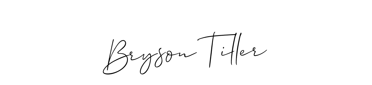 Make a beautiful signature design for name Bryson Tiller. With this signature (Allison_Script) style, you can create a handwritten signature for free. Bryson Tiller signature style 2 images and pictures png