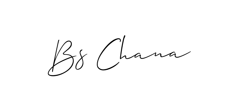 You should practise on your own different ways (Allison_Script) to write your name (Bs Chana) in signature. don't let someone else do it for you. Bs Chana signature style 2 images and pictures png