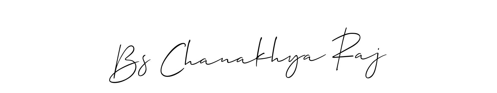 Also You can easily find your signature by using the search form. We will create Bs Chanakhya Raj name handwritten signature images for you free of cost using Allison_Script sign style. Bs Chanakhya Raj signature style 2 images and pictures png