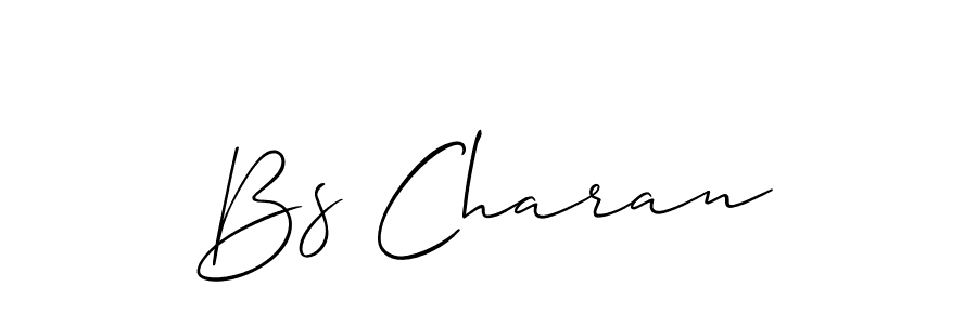 Similarly Allison_Script is the best handwritten signature design. Signature creator online .You can use it as an online autograph creator for name Bs Charan. Bs Charan signature style 2 images and pictures png