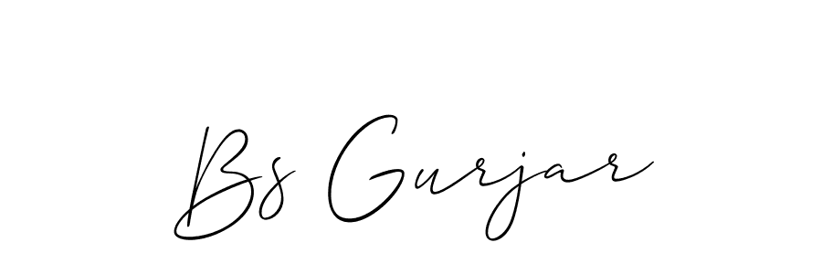How to make Bs Gurjar signature? Allison_Script is a professional autograph style. Create handwritten signature for Bs Gurjar name. Bs Gurjar signature style 2 images and pictures png