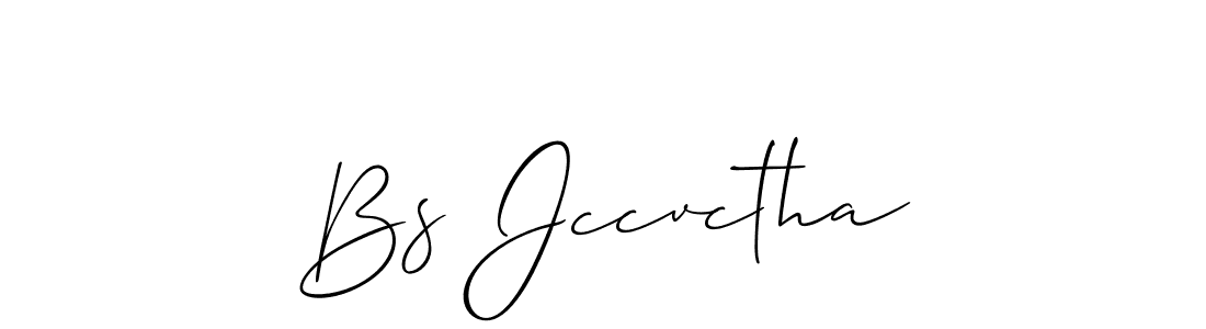 Make a short Bs Jccvctha signature style. Manage your documents anywhere anytime using Allison_Script. Create and add eSignatures, submit forms, share and send files easily. Bs Jccvctha signature style 2 images and pictures png