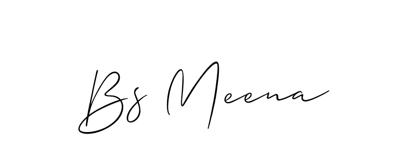 Make a beautiful signature design for name Bs Meena. Use this online signature maker to create a handwritten signature for free. Bs Meena signature style 2 images and pictures png