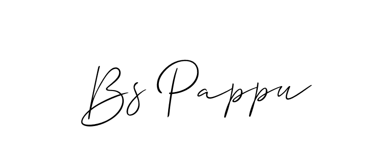 Make a beautiful signature design for name Bs Pappu. With this signature (Allison_Script) style, you can create a handwritten signature for free. Bs Pappu signature style 2 images and pictures png