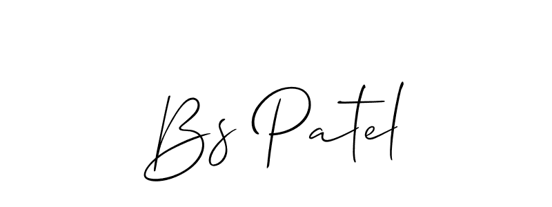 if you are searching for the best signature style for your name Bs Patel. so please give up your signature search. here we have designed multiple signature styles  using Allison_Script. Bs Patel signature style 2 images and pictures png