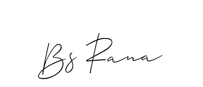 The best way (Allison_Script) to make a short signature is to pick only two or three words in your name. The name Bs Rana include a total of six letters. For converting this name. Bs Rana signature style 2 images and pictures png