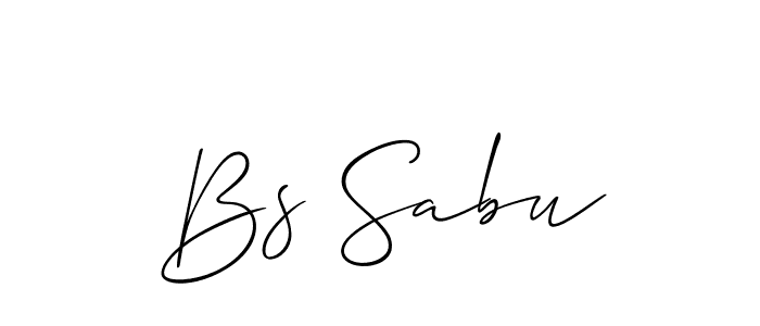 Design your own signature with our free online signature maker. With this signature software, you can create a handwritten (Allison_Script) signature for name Bs Sabu. Bs Sabu signature style 2 images and pictures png