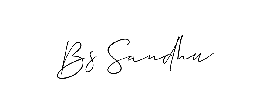 Design your own signature with our free online signature maker. With this signature software, you can create a handwritten (Allison_Script) signature for name Bs Sandhu. Bs Sandhu signature style 2 images and pictures png