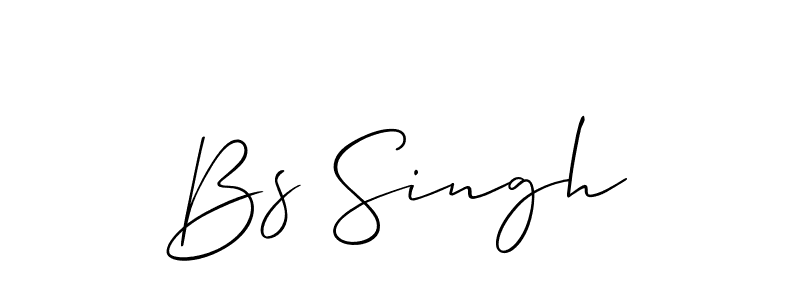 You should practise on your own different ways (Allison_Script) to write your name (Bs Singh) in signature. don't let someone else do it for you. Bs Singh signature style 2 images and pictures png