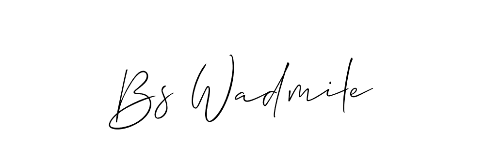 How to make Bs Wadmile signature? Allison_Script is a professional autograph style. Create handwritten signature for Bs Wadmile name. Bs Wadmile signature style 2 images and pictures png